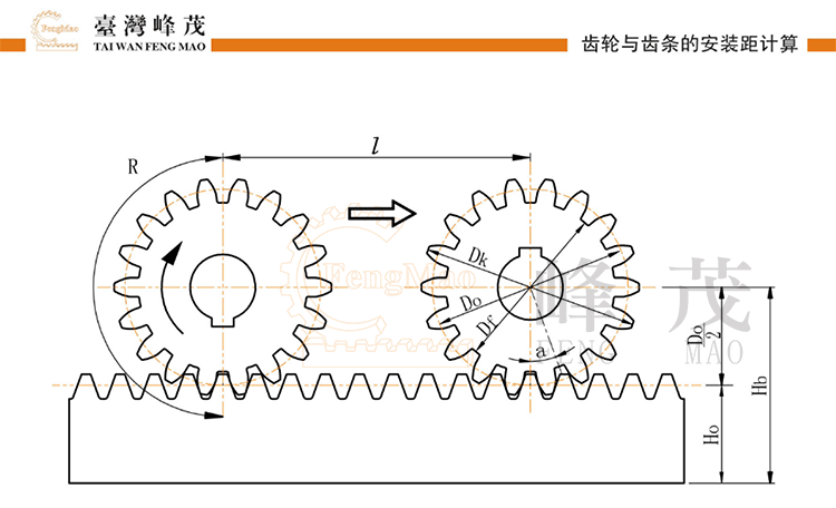 齒輪和齒條的安裝距計算及相關(guān)公式說明